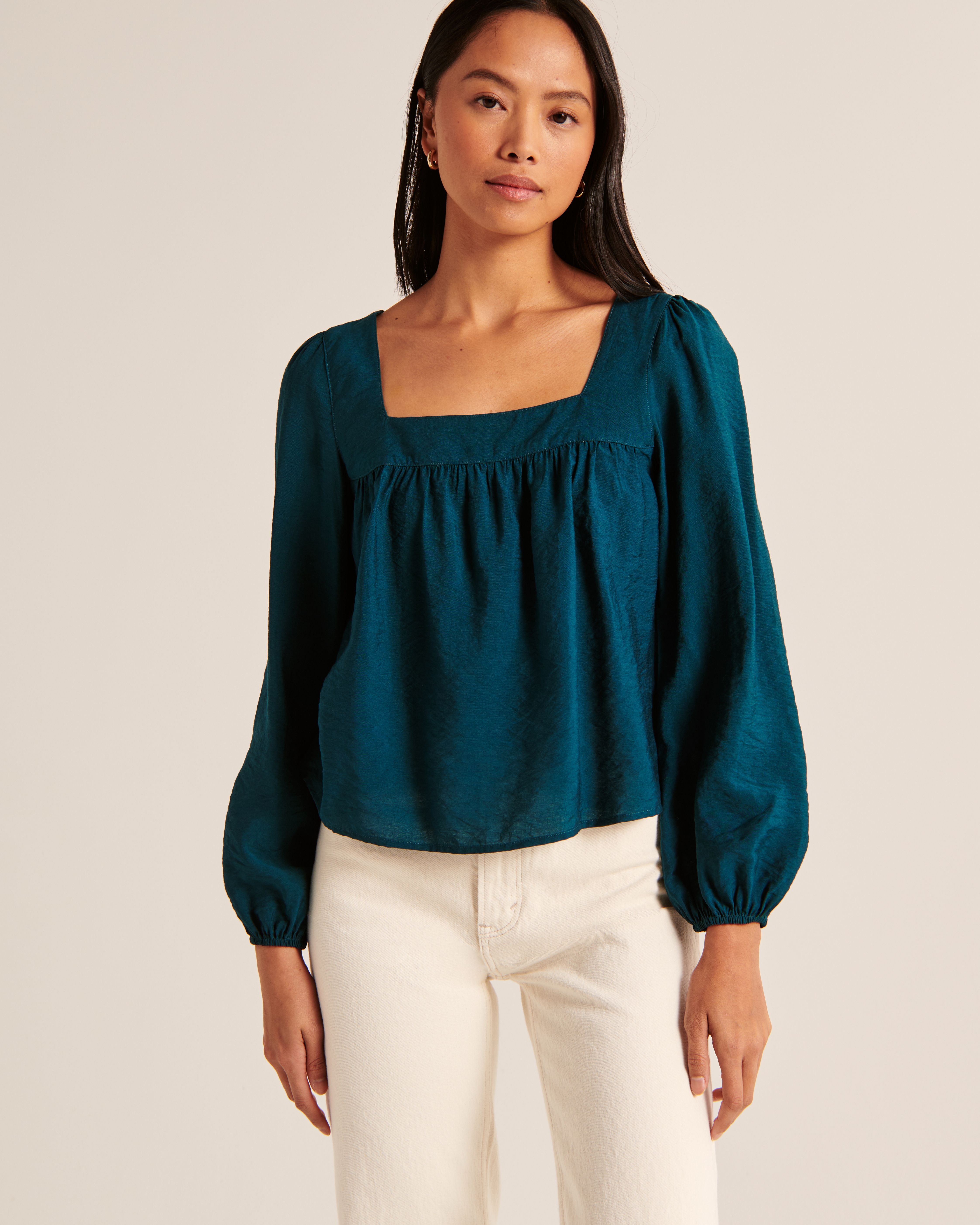 Women's Puff Sleeve Non-Waisted Top | Women's Clearance