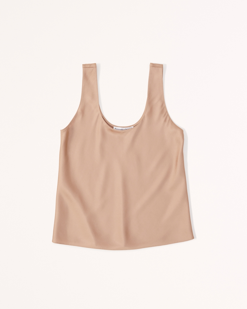 Women's Satin Scoopneck Cami, Women's Clearance