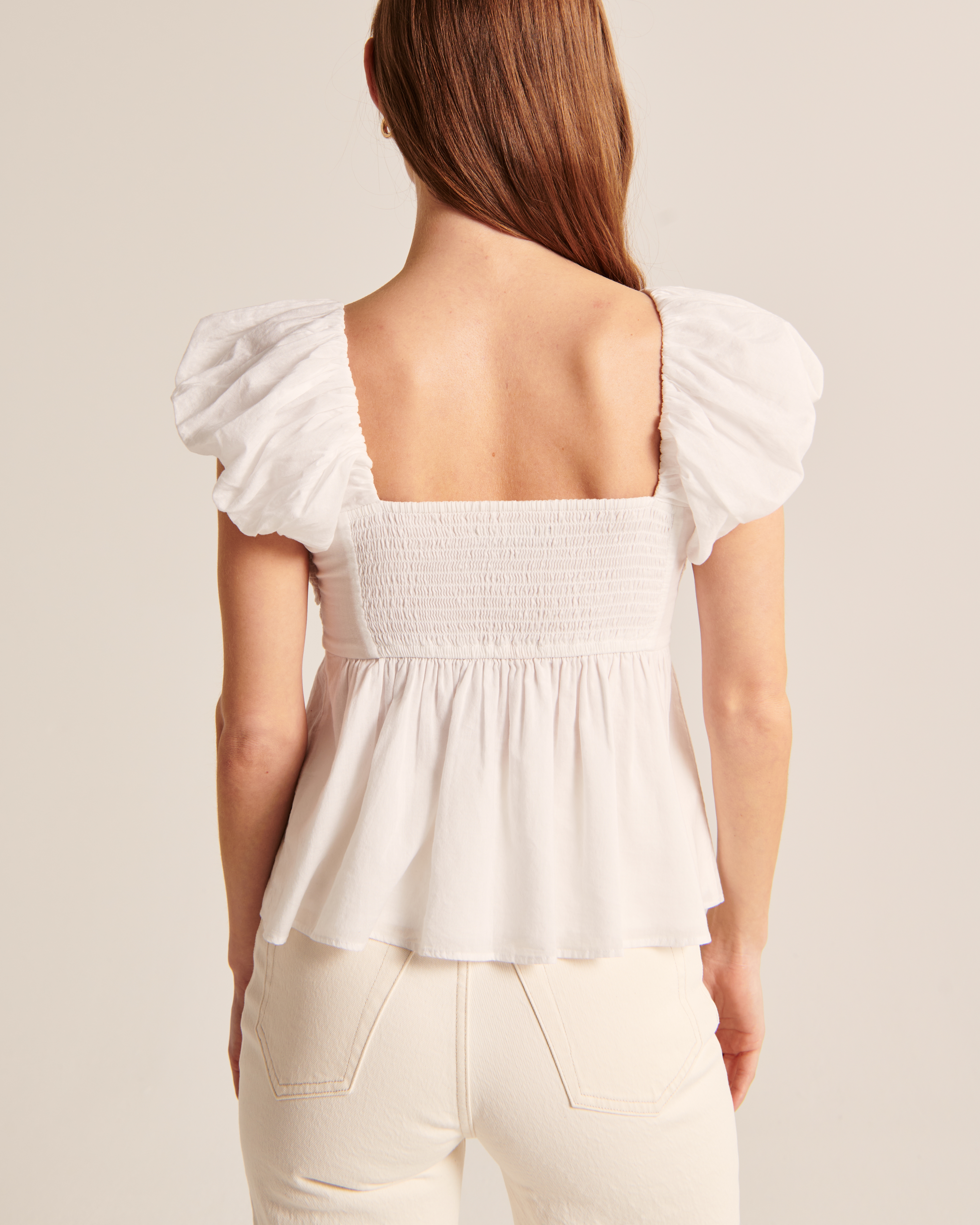 Drama Puff Sleeve Pleated Top