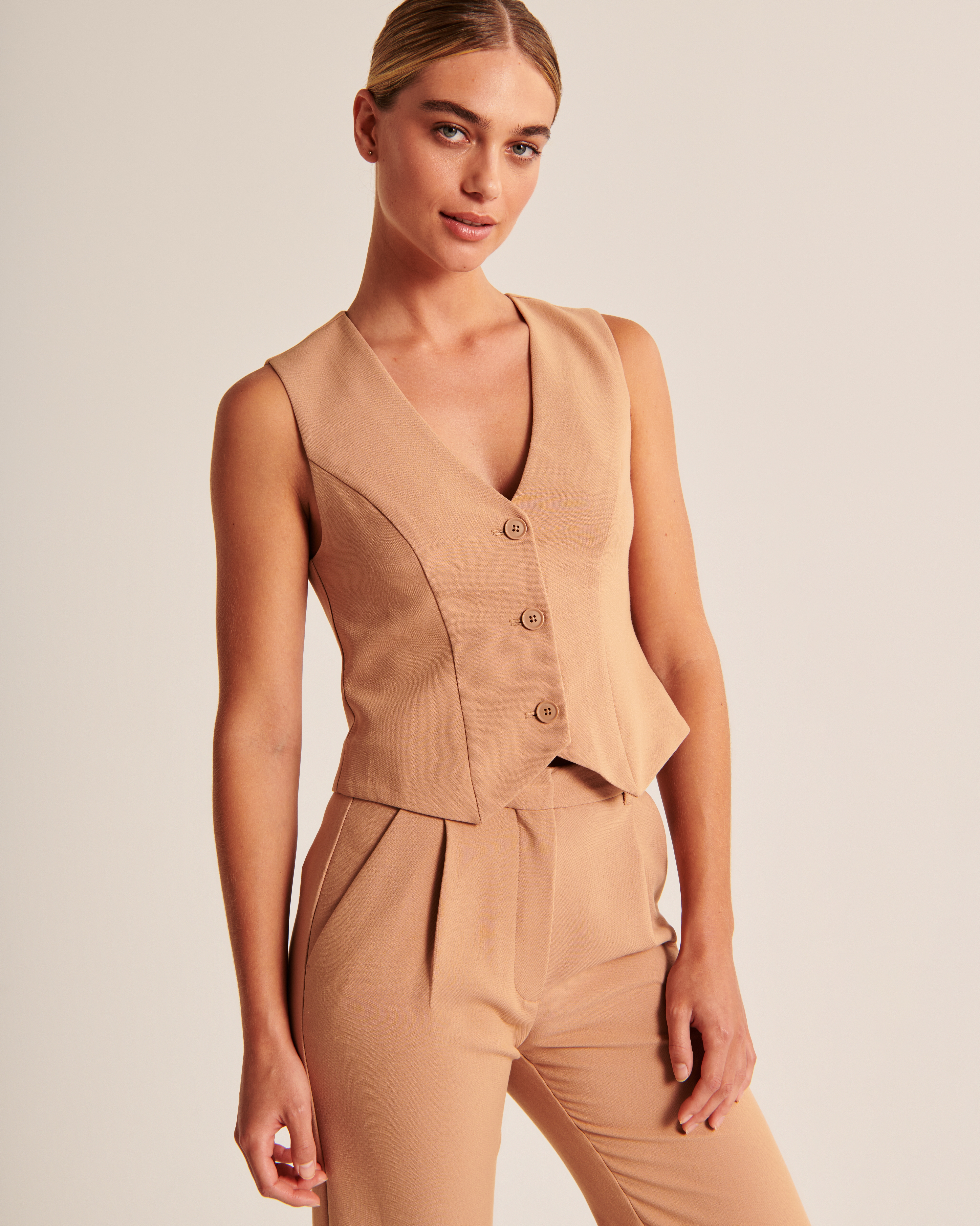 Women's Tailored Vest Set Top | Women's Clearance | Abercrombie.com