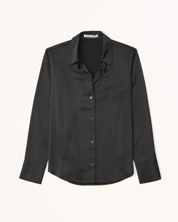 women's black long sleeve dress shirt Amazon.com: Women's Button Down Shirts Long Sleeve Basic Business Dress  Shirt Slim Classic V Neck Button Up Work Blouse Tops(Black,Small):  Clothing, Shoes & Jewelry