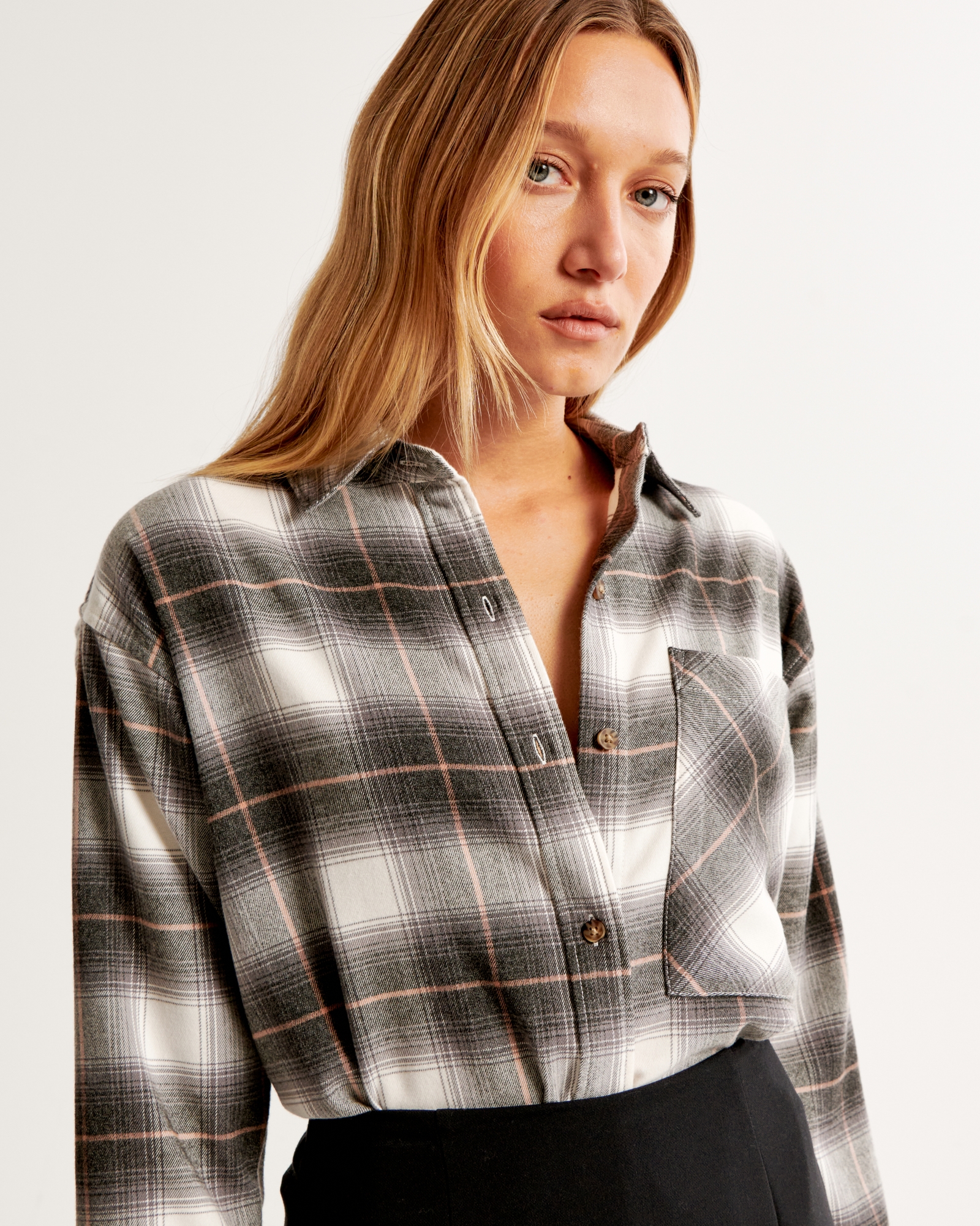 The Oversized Green Plaid Shirt – FORD LA FEMME