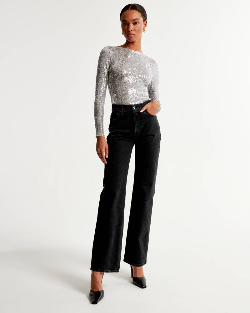 abercrombie sequin top