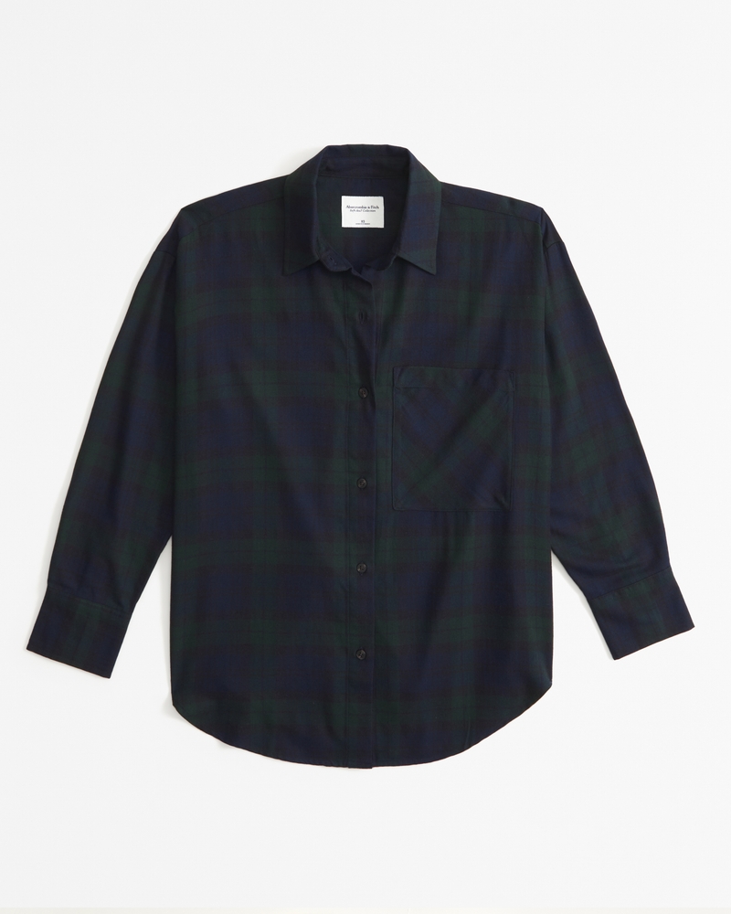 Relaxed Classic Flannel Shirt for Women