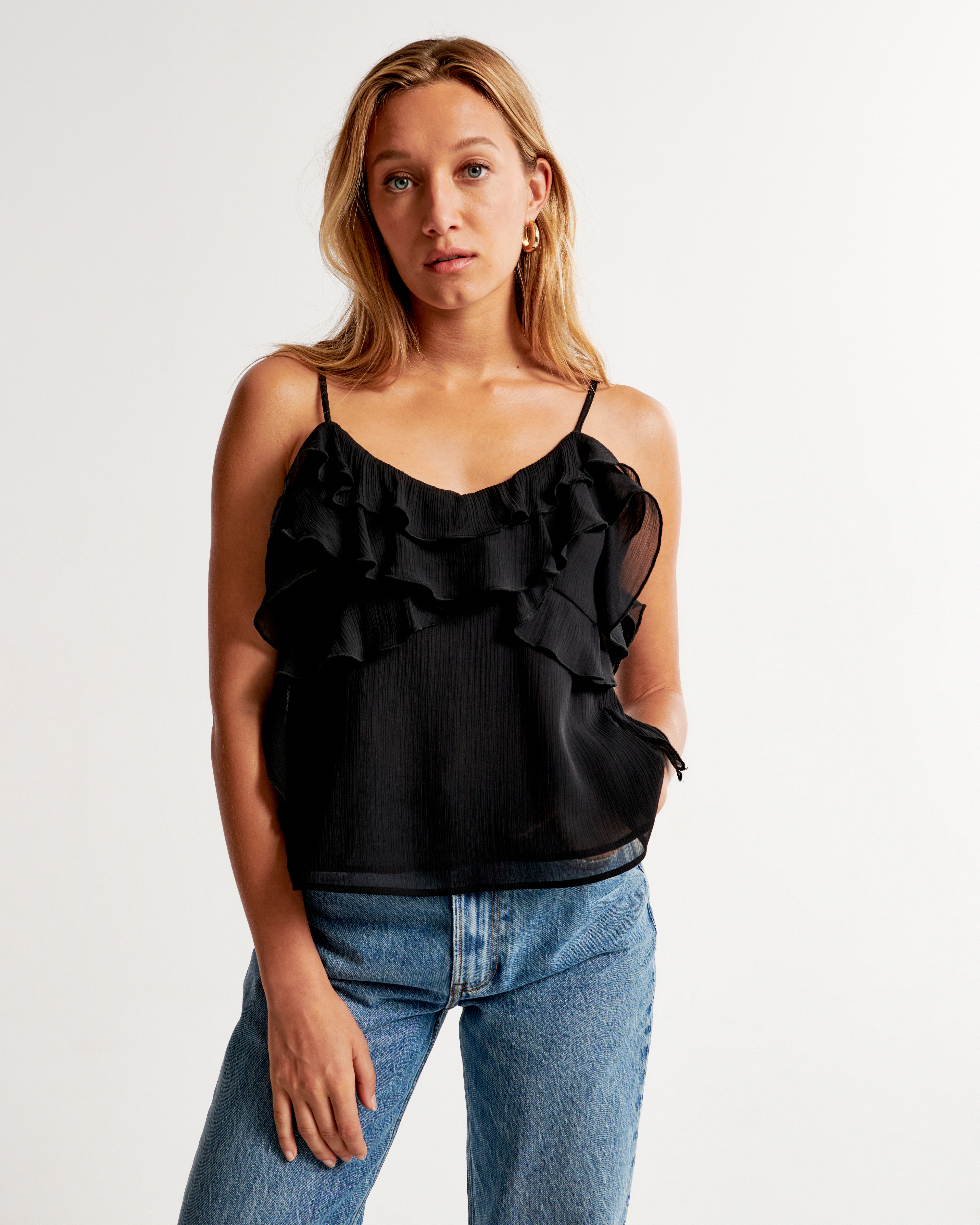 Sheer Ruffle Cami