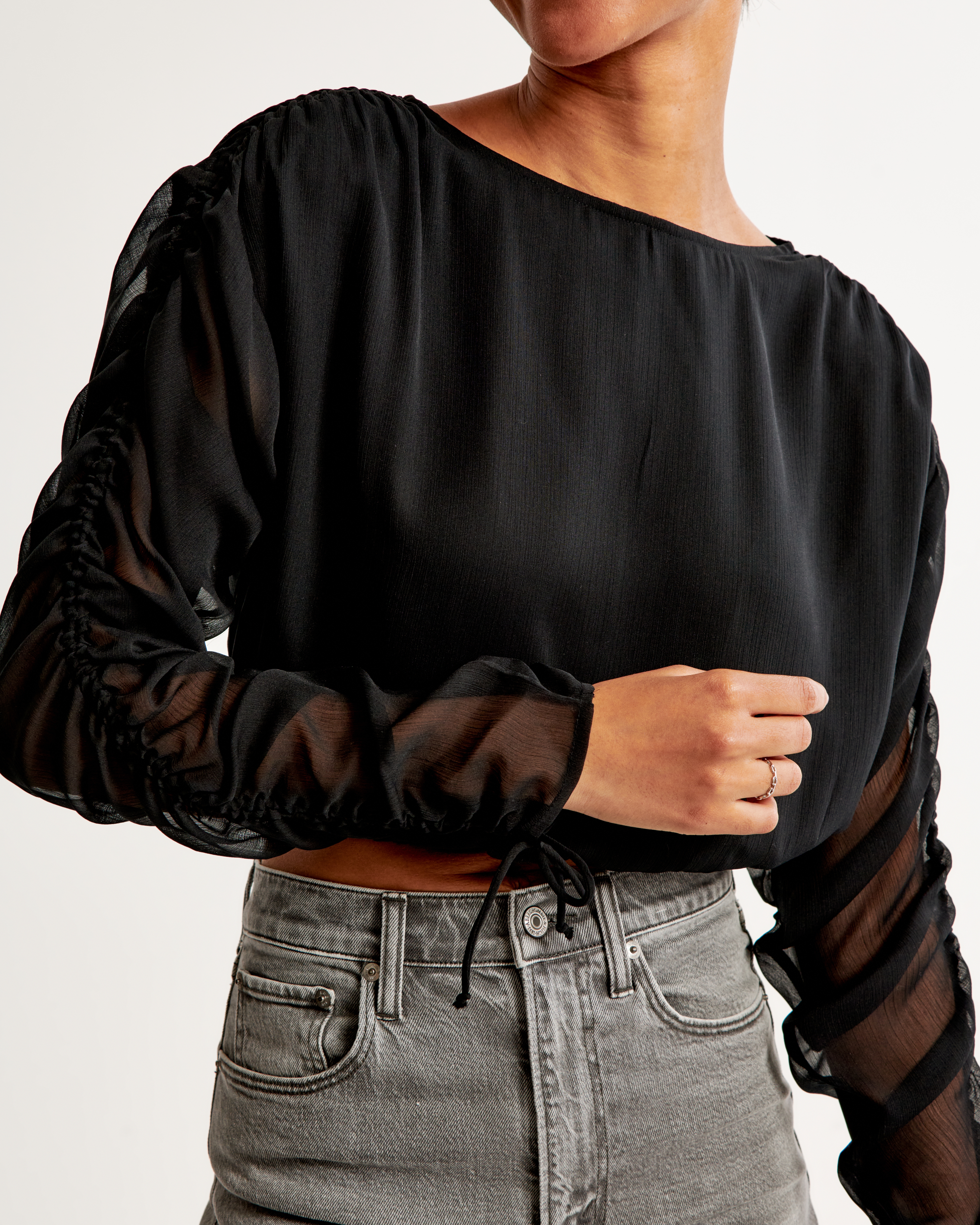 Cinched Dolman Bubble Top