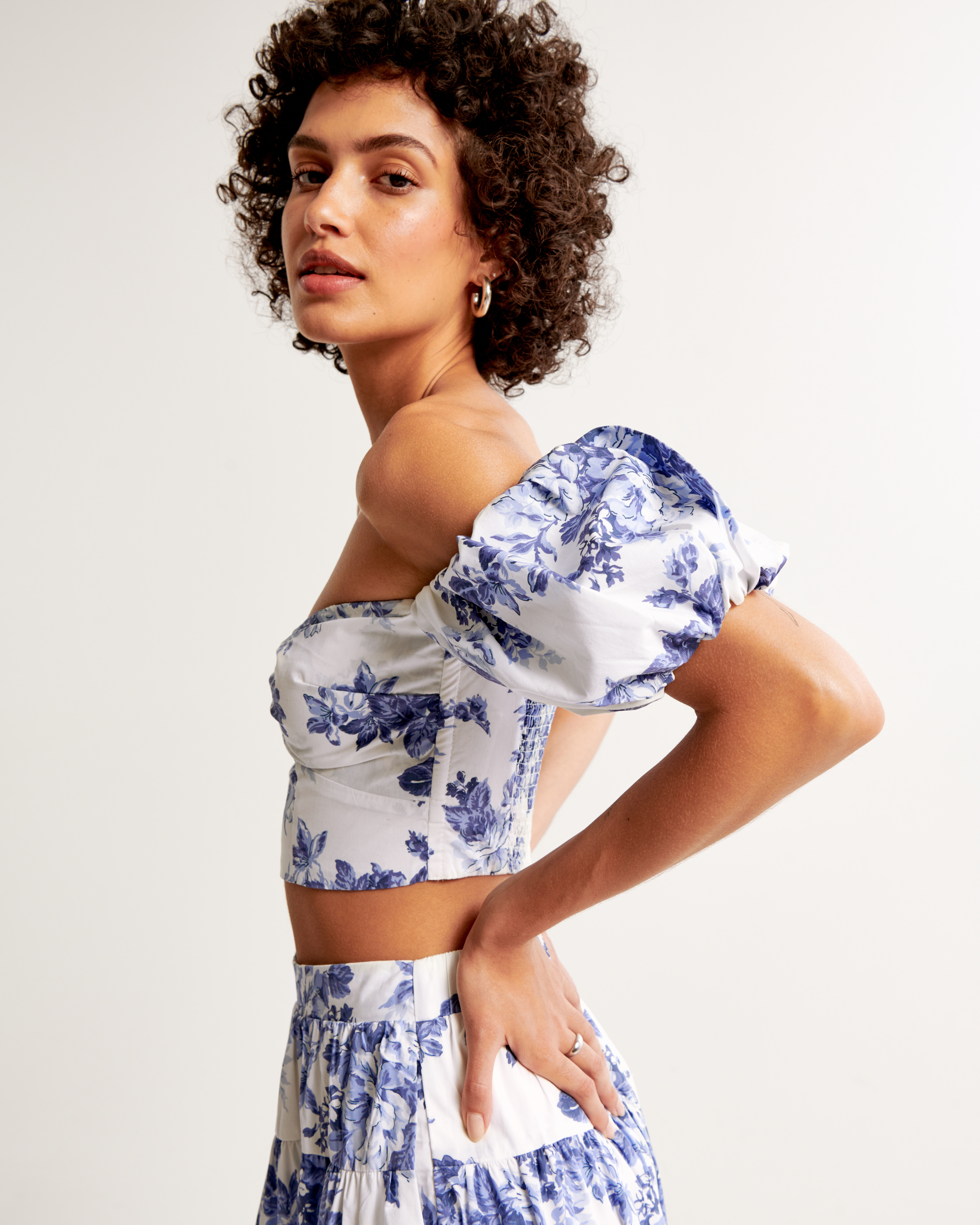 売れ筋商品|||ジェイエムコレクション カットソー トップス レディース Women's Printed Short-Sleeve Cold-Shoulder Top, Created for Macy's Mirror Flowers Combo 27634469_fpx.tif?$filterlrg$&