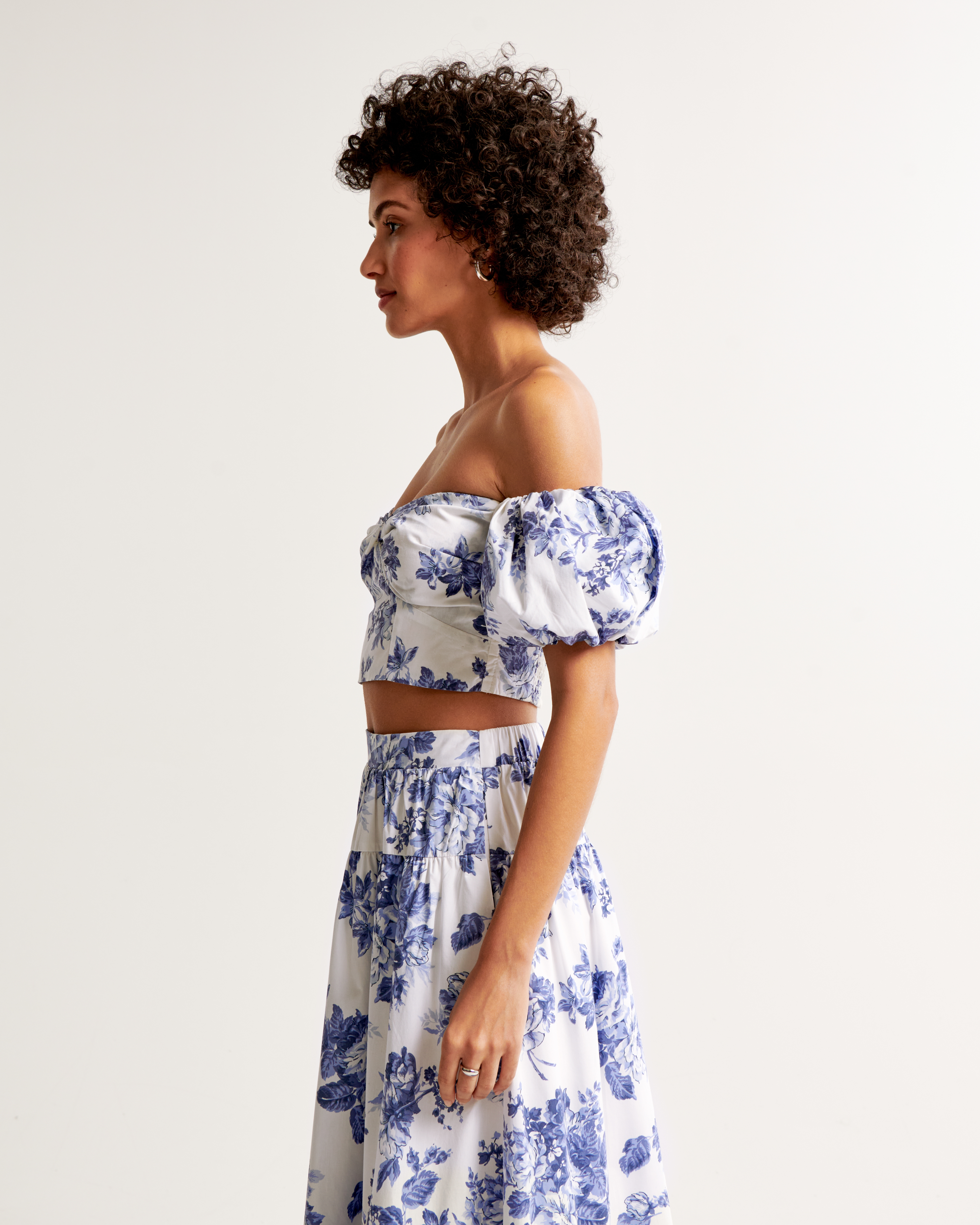 Women's Poplin Off-The-Shoulder Set Top | Women's Clearance