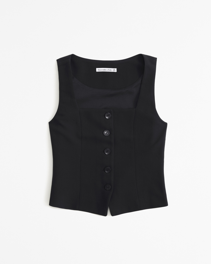 Women's The A&F Mara Tailored Vest Squareneck Set Top | Women's 