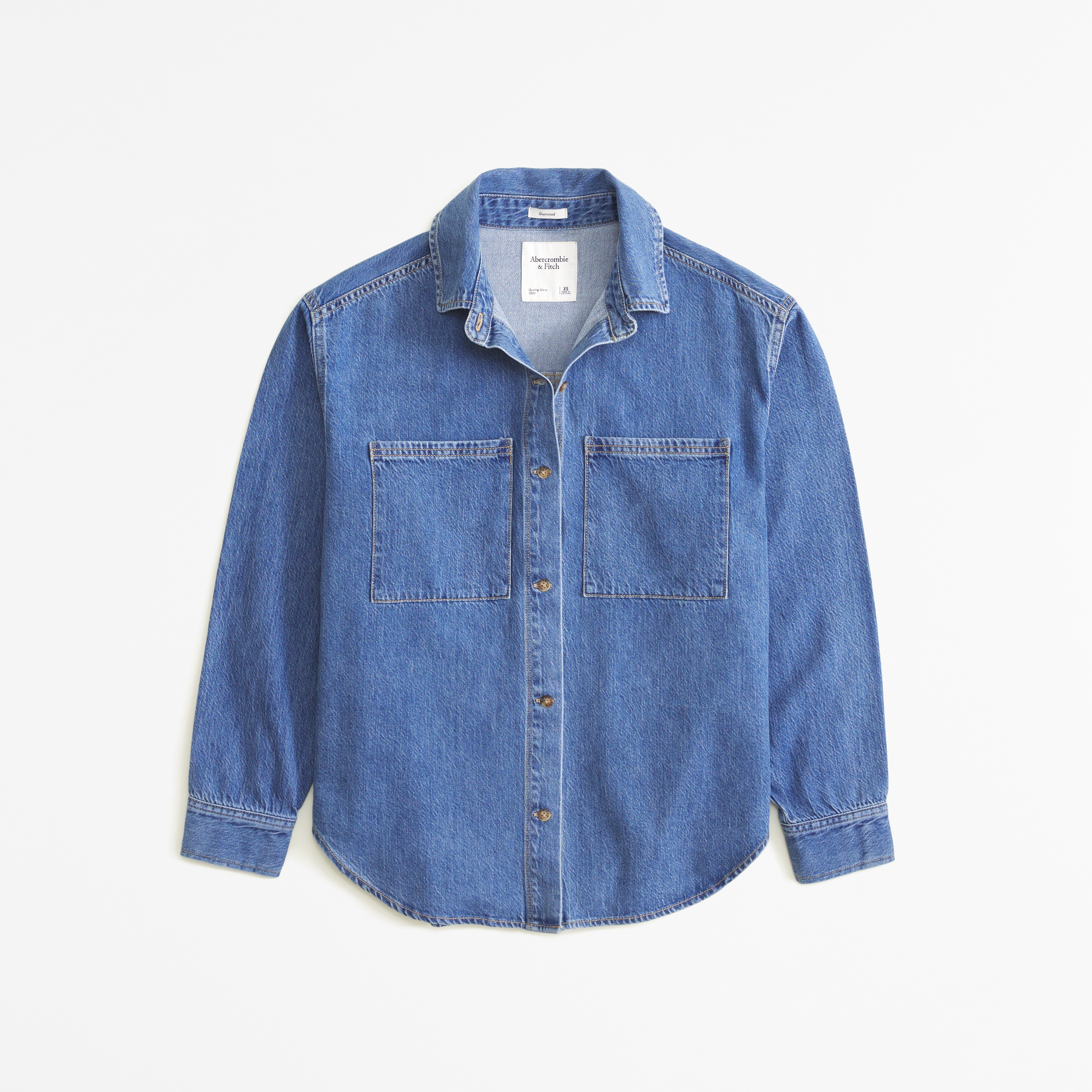 large denim shirt