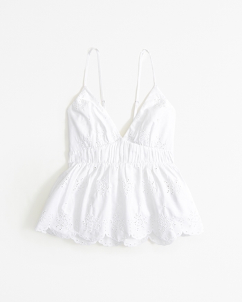 Women's Eyelet Embroidered Bow-Back Top | Women's Tops | Abercrombie.com