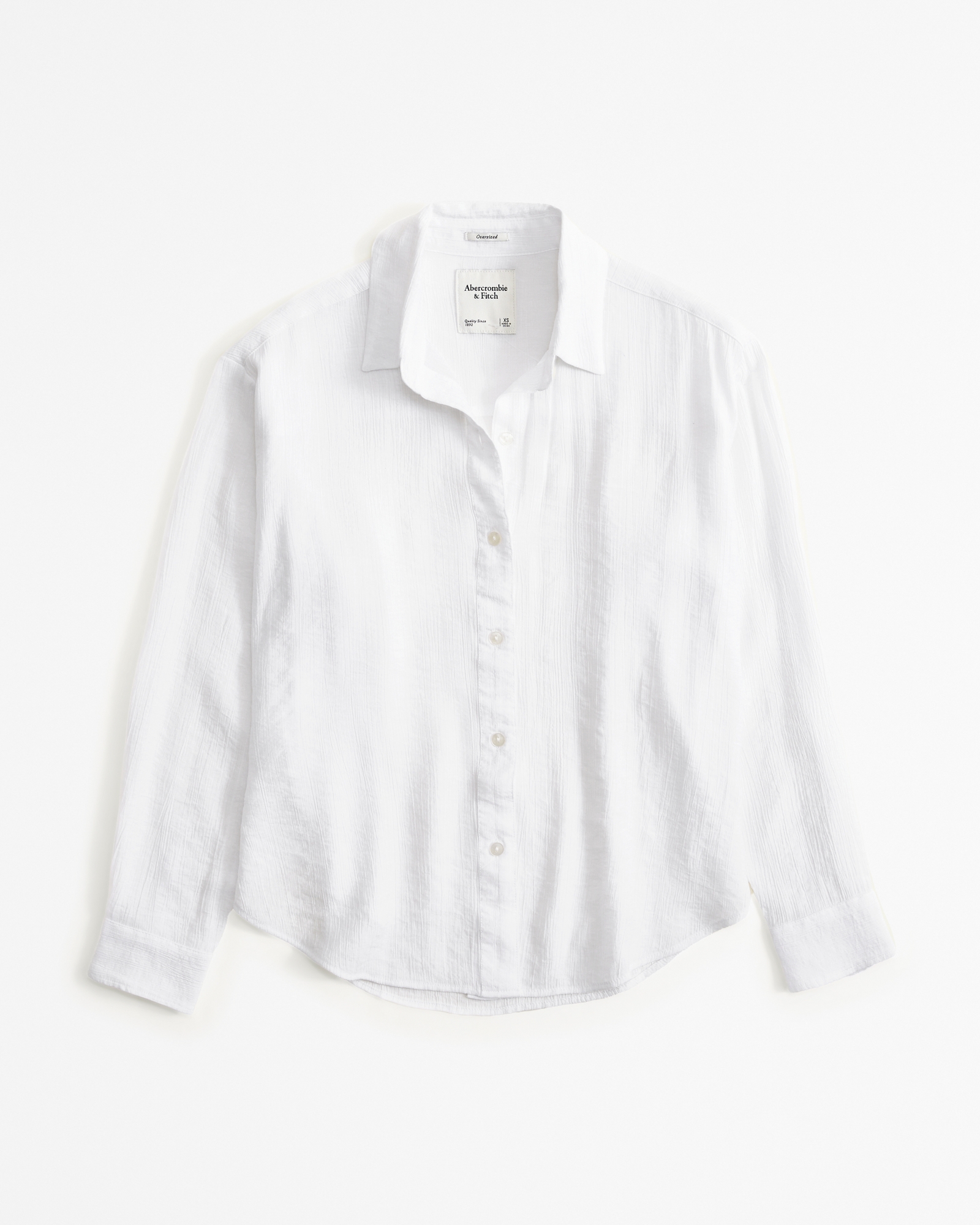 Oversized Crinkle Textured Shirt