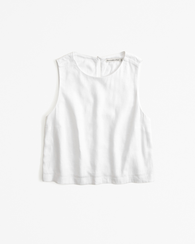 Women's LinenBlend HighNeck Set Top Women's Tops