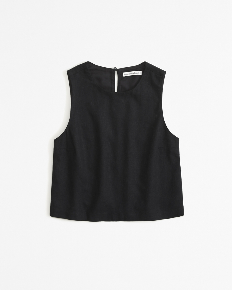 Women's LinenBlend HighNeck Set Top Women's Tops