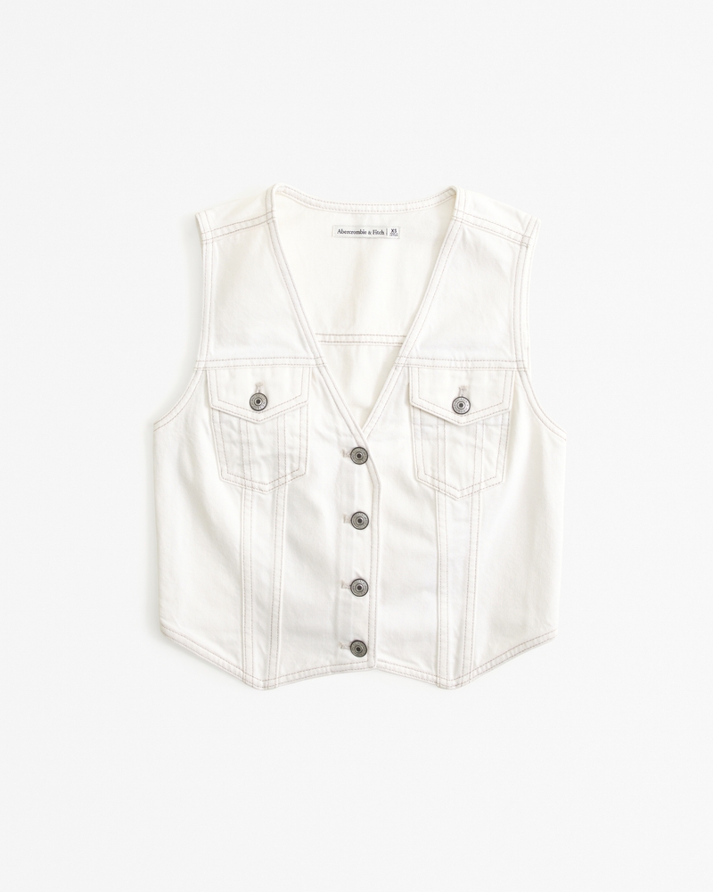 Women's The A&F Mara Denim Vest | Women's Clearance | Abercrombie.com