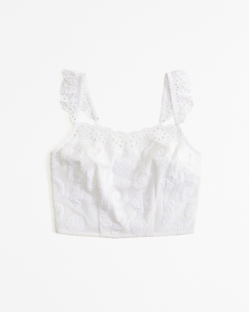 Ruffle Strap Eyelet Set Top from Abercrombie & Fitch - $22.97
