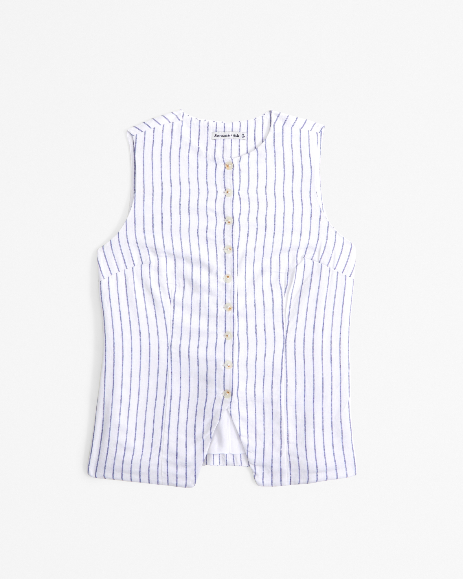 The A&F Mara Linen-Blend Button-Through Vest