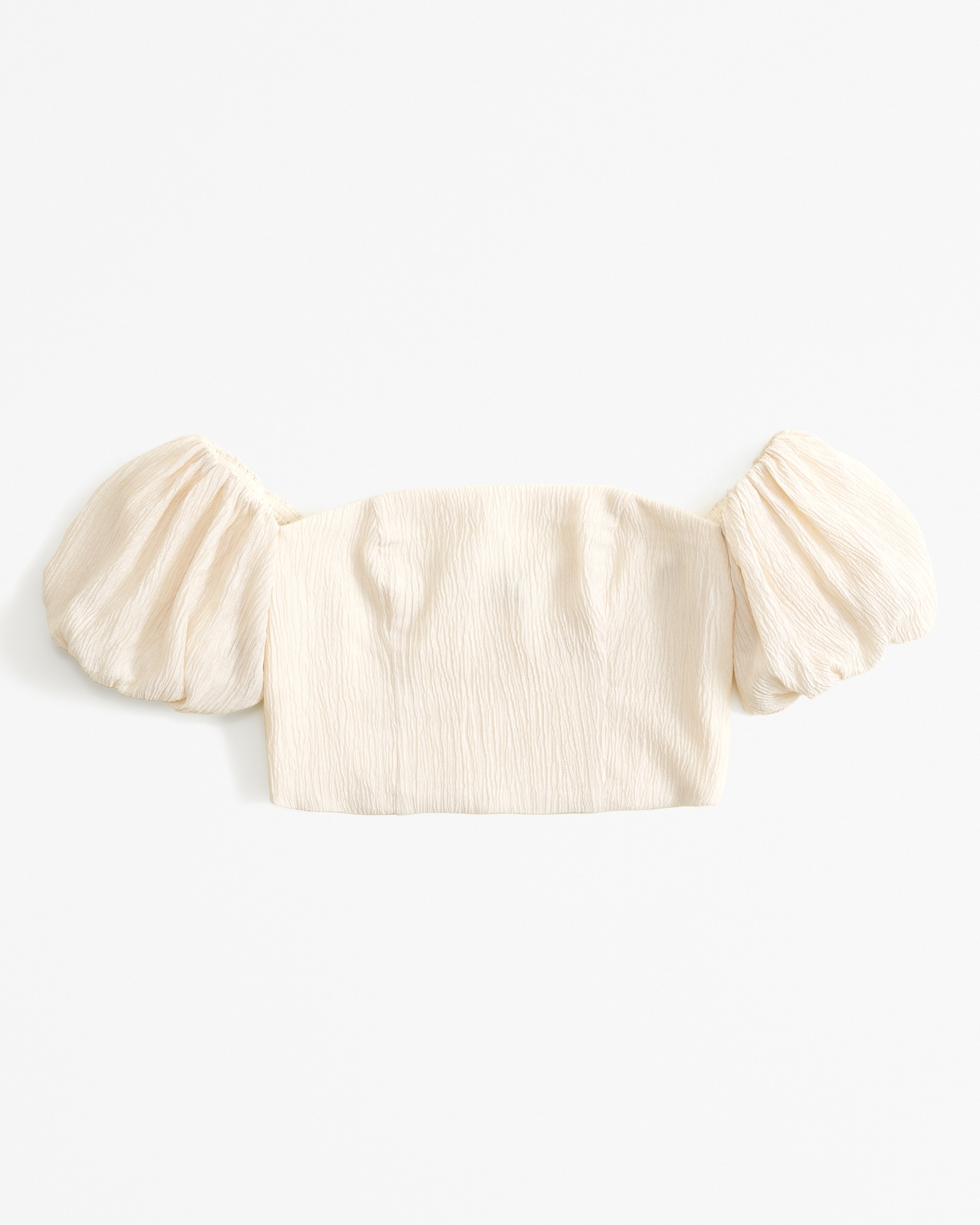 Crinkle Off-The-Shoulder Set Top [XXS on sale]
