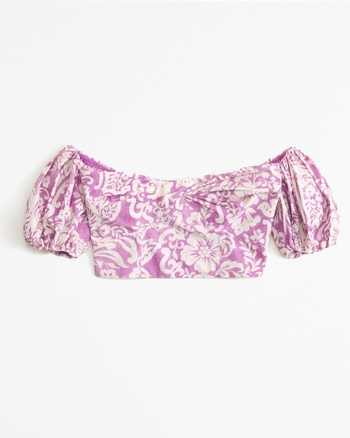 Women's Poplin Off-The-Shoulder Set Top | Women's Clearance | Abercrombie.com