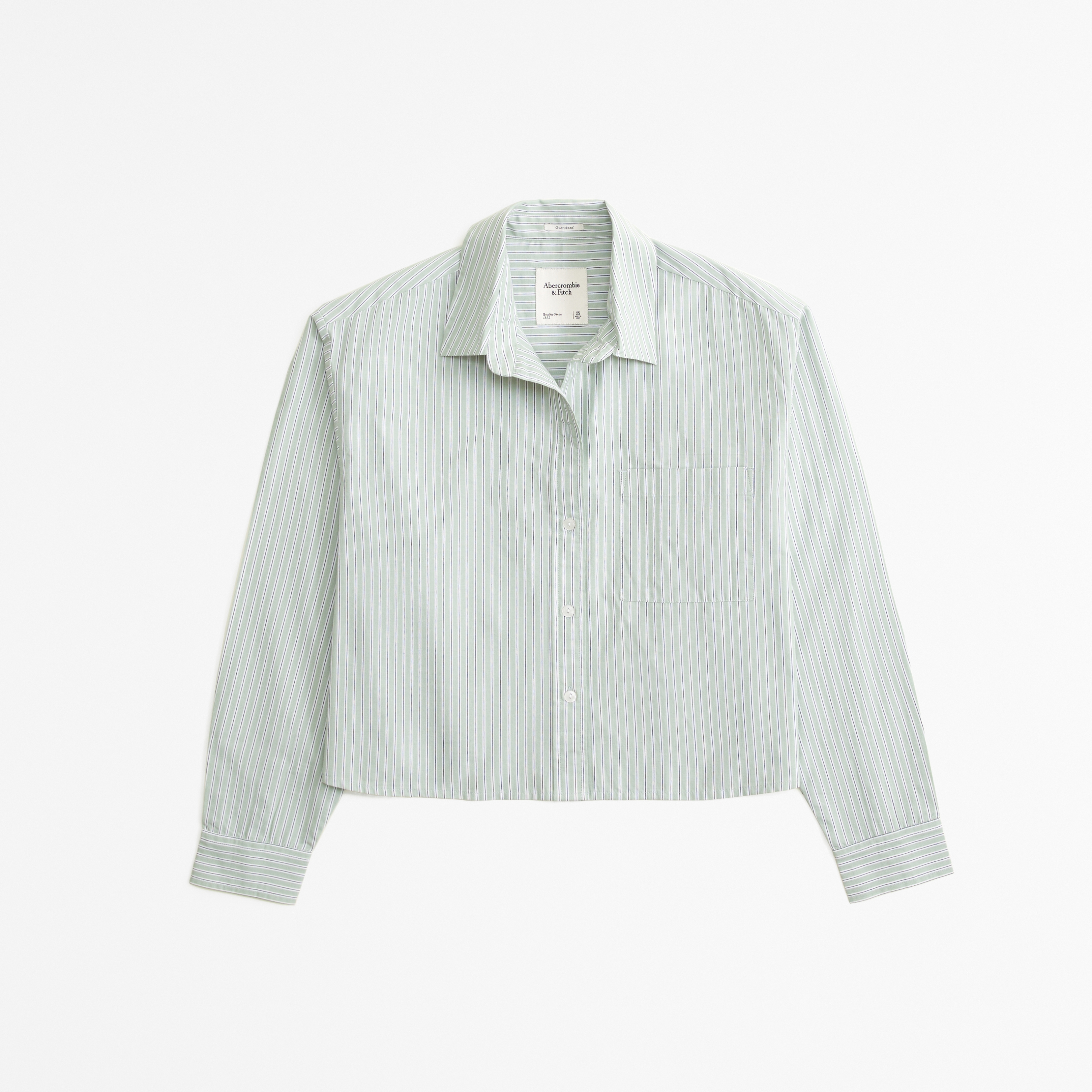 Women's Oversized Cropped Poplin Shirt | Women's Tops