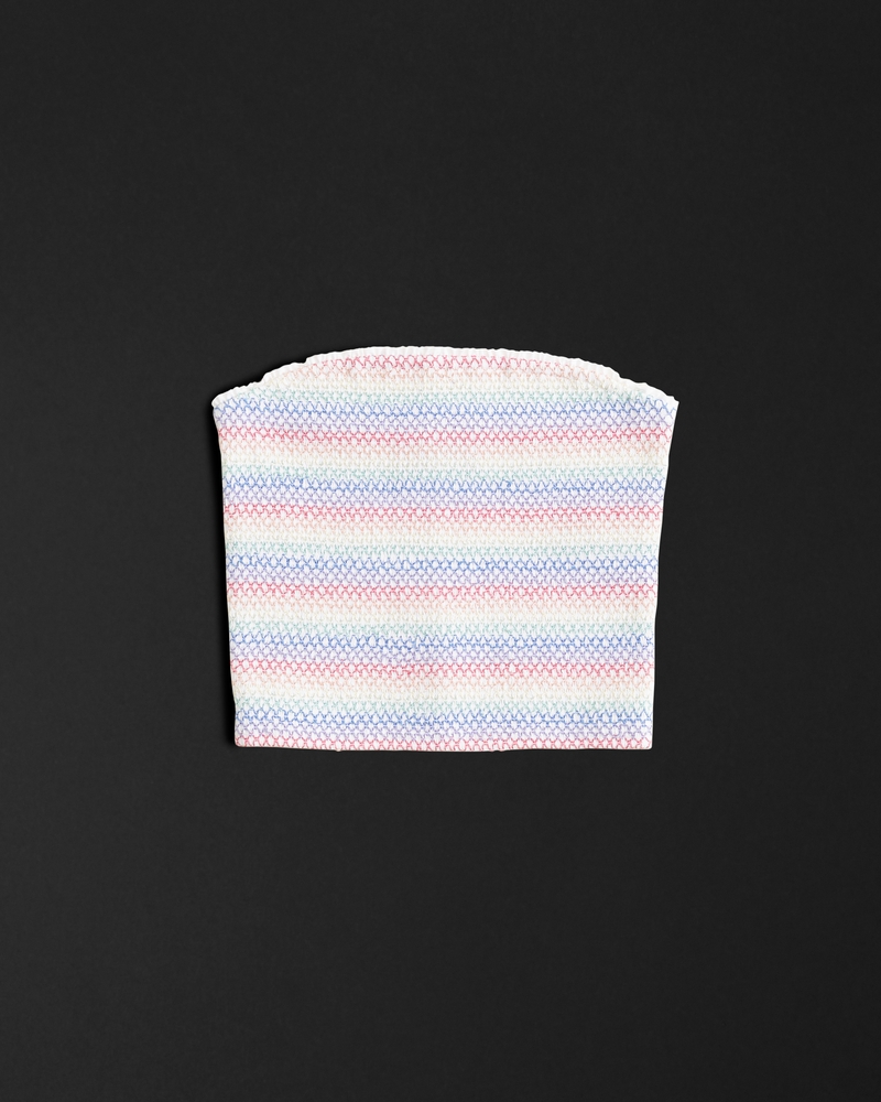 Pride Strapless Smocked Set Top