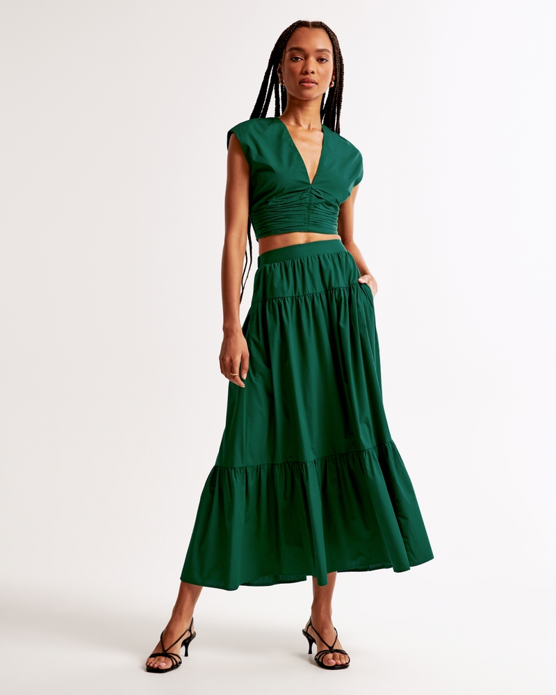 Poplin Plunge Set Top