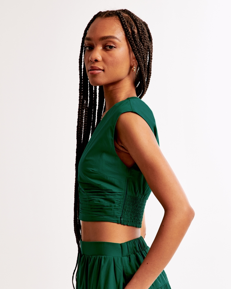 Poplin Plunge Set Top