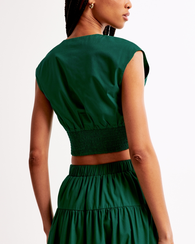 Poplin Plunge Set Top