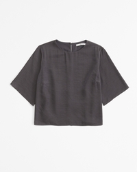 Crinkle Textured Woven Tee