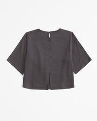 Crinkle Textured Woven Tee