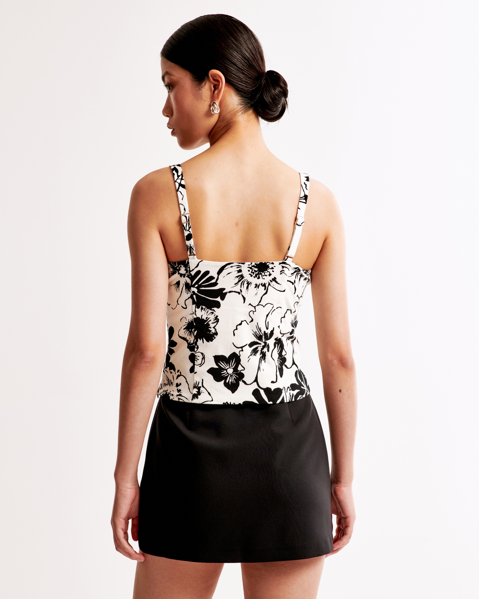 Stretch Cotton Squareneck Top