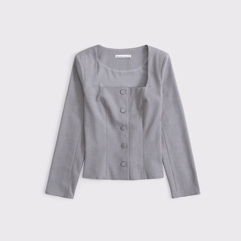 Женские жилеты Abercrombie & Fitch Long-Sleeve Squareneck Tailored Vest