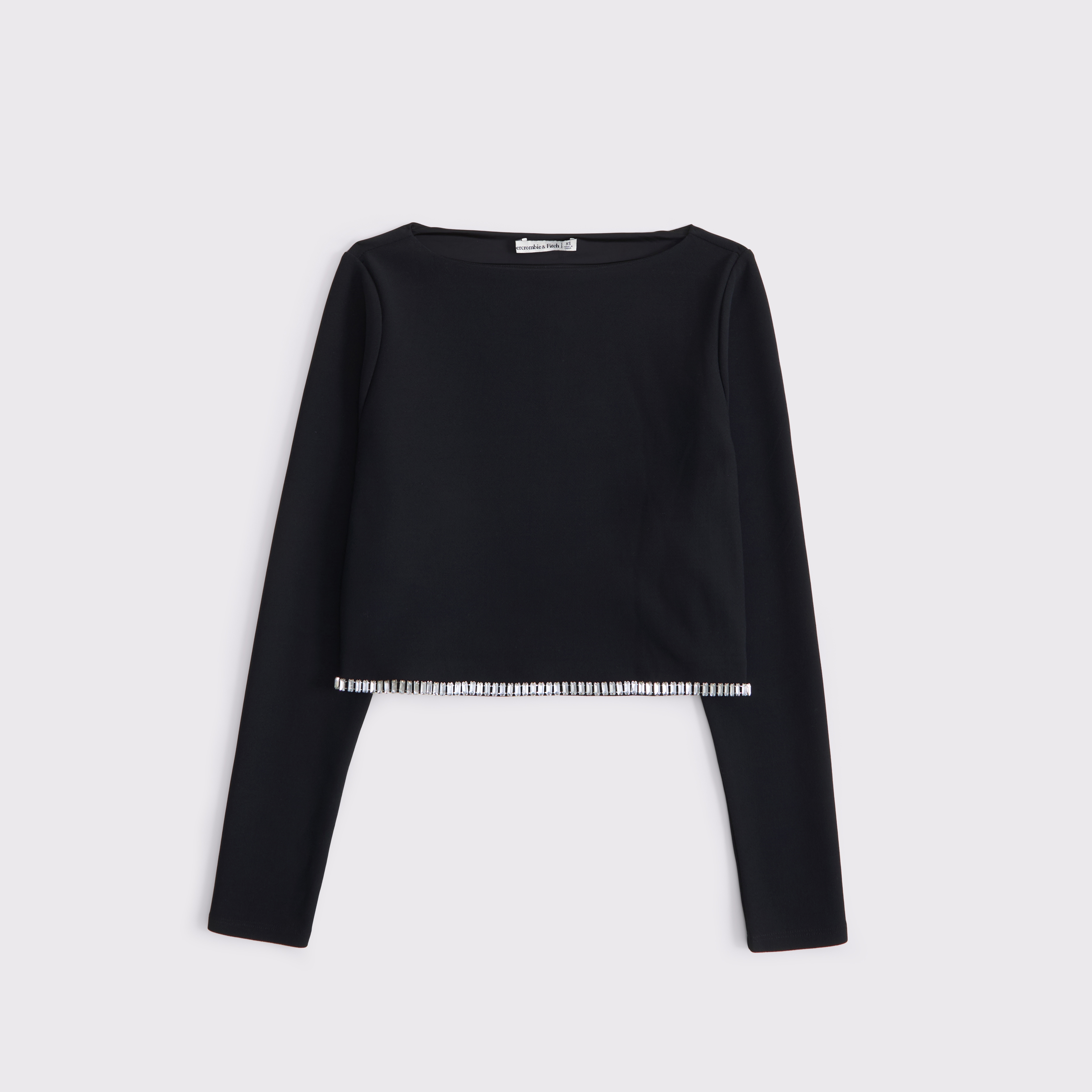 Women's Long-Sleeve Embellished Rhinestone Top | Women's