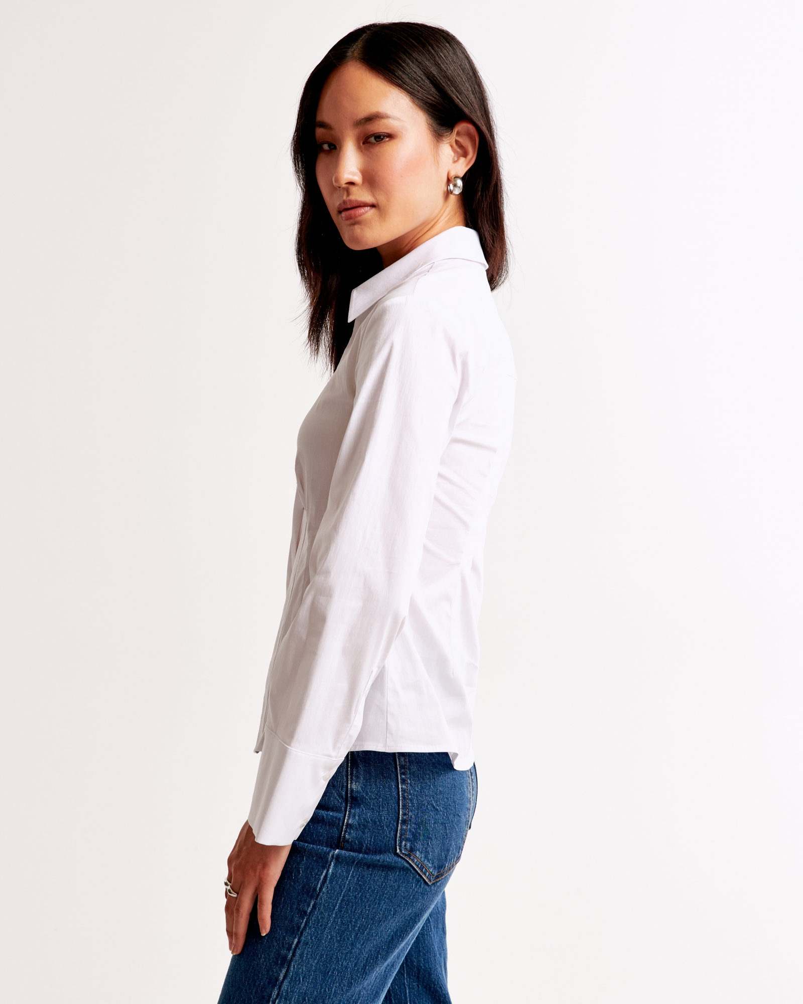 Long-Sleeve Open-Front Shirt