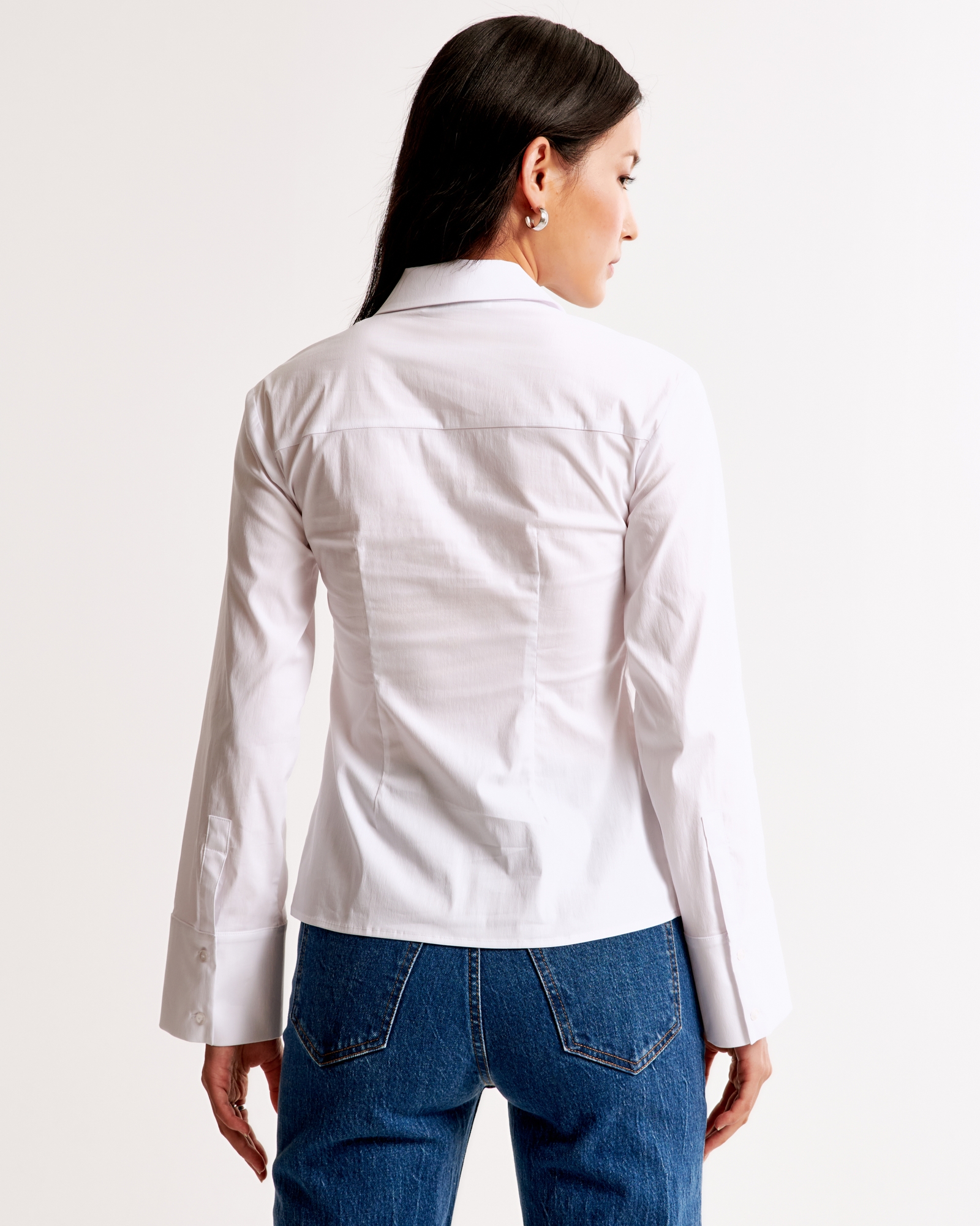 Long-Sleeve Open-Front Shirt