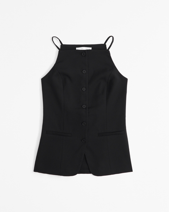 Donna Tailored Vest HighNeck Set Top Donna Topwear — free download