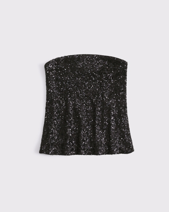 Long-Length Sequin Tube Top