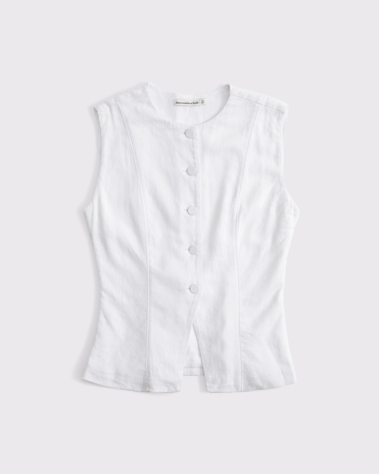 Linen-Blend Cap Sleeve Vest Top