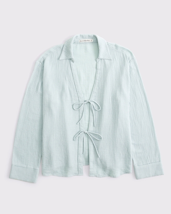 Vetements - Oversized Tie-Trimmed Checked Cotton Shirt
