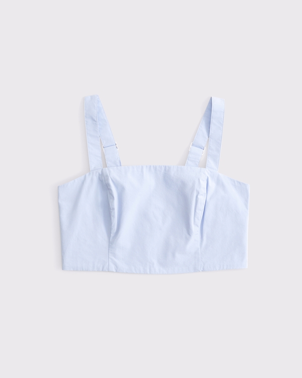 Ultra Cropped Bow-Back Cami Top, Lilac Blue view 1