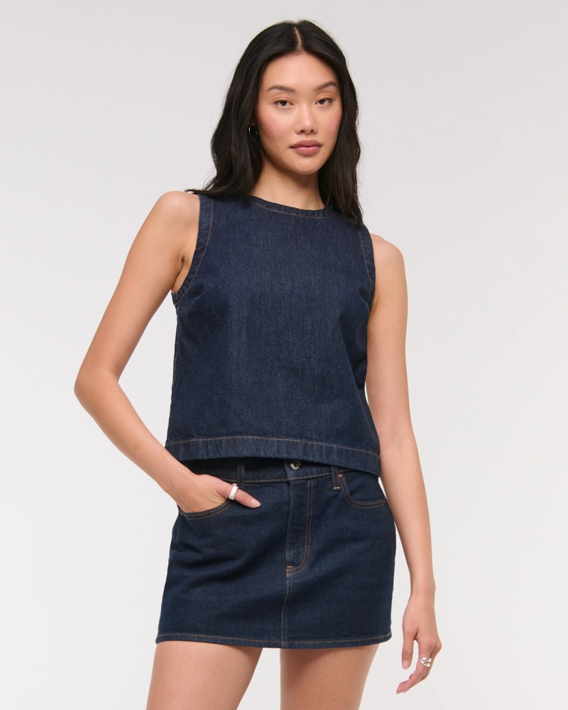 Denim Shell Top
