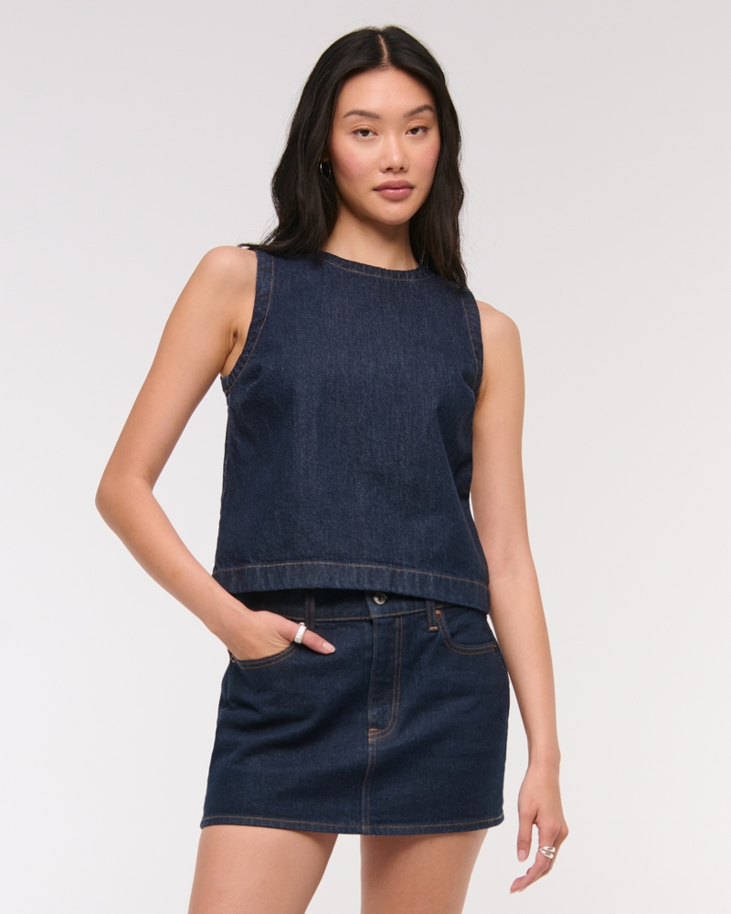 Denim Shell Top