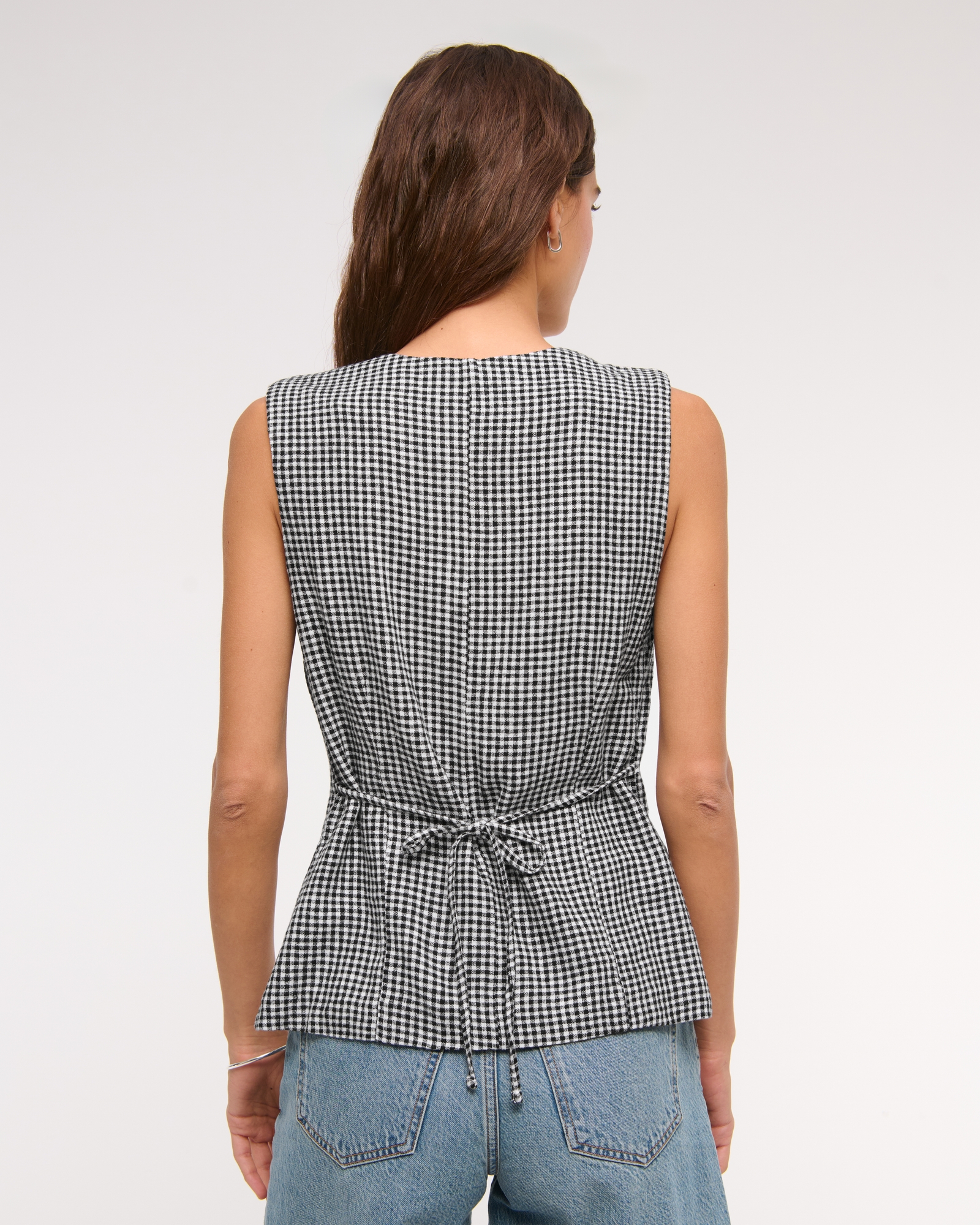 Asymmetrical Linen-Blend Vest