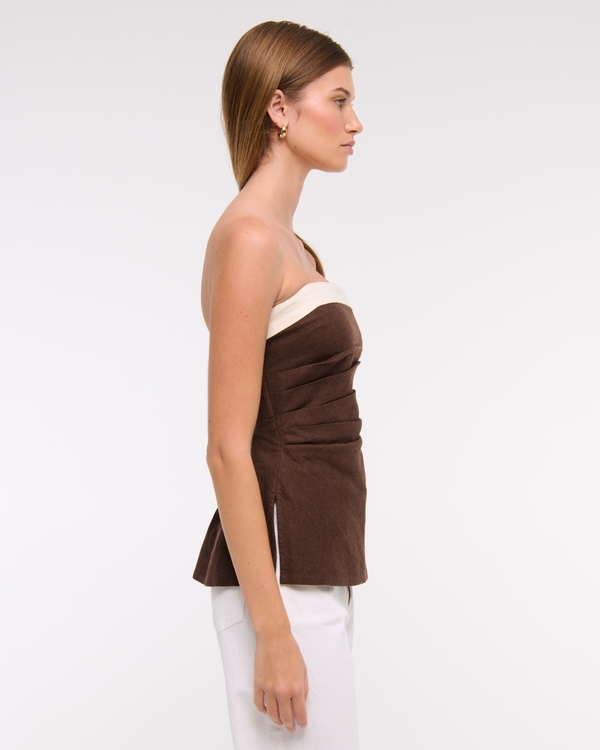 Linen-Blend Tube Top