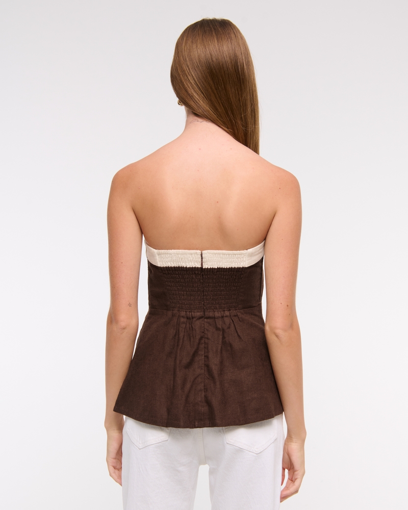 Linen-Blend Tube Top