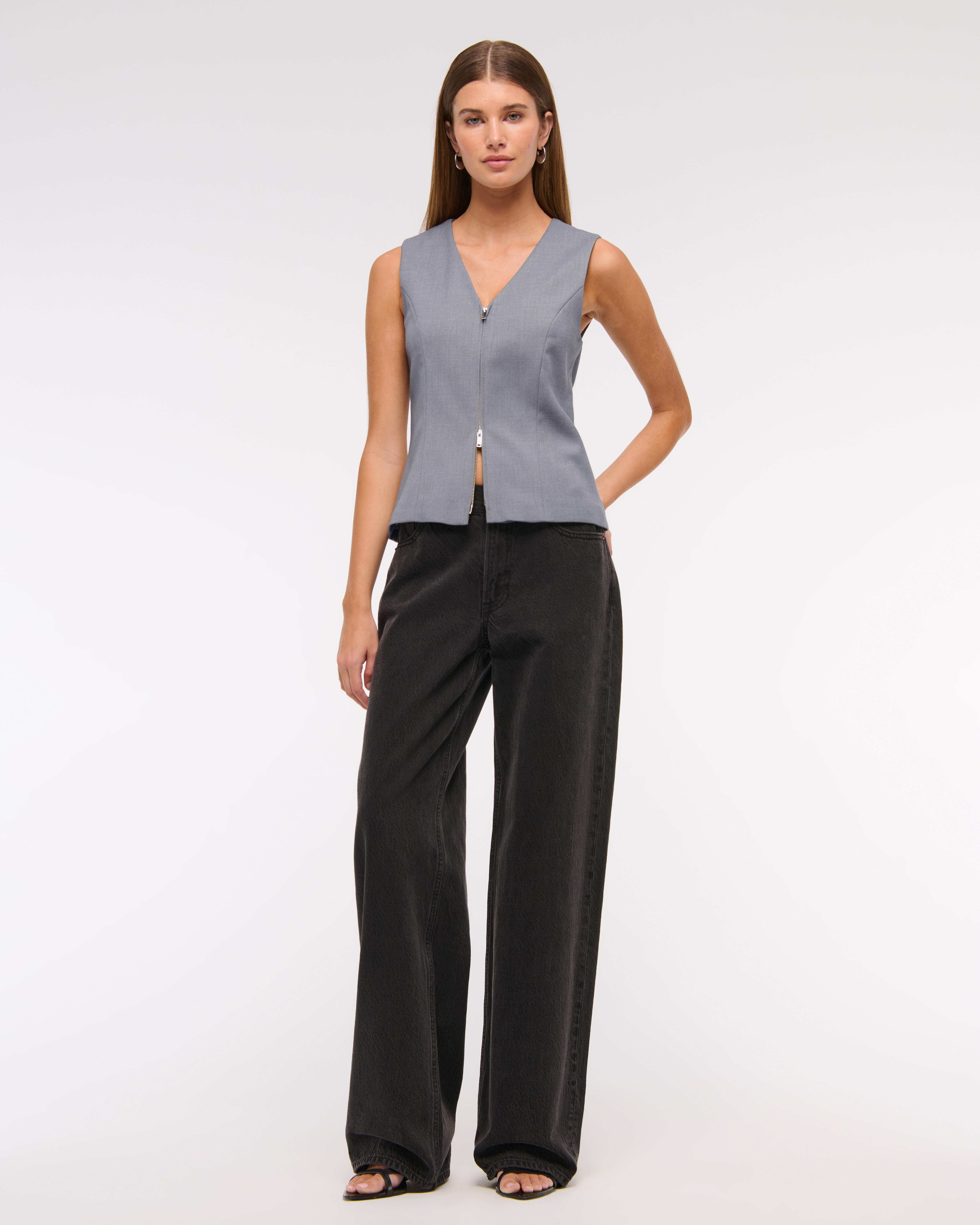 Женские жилеты Abercrombie & Fitch Tailored Zip Vest — фото 3