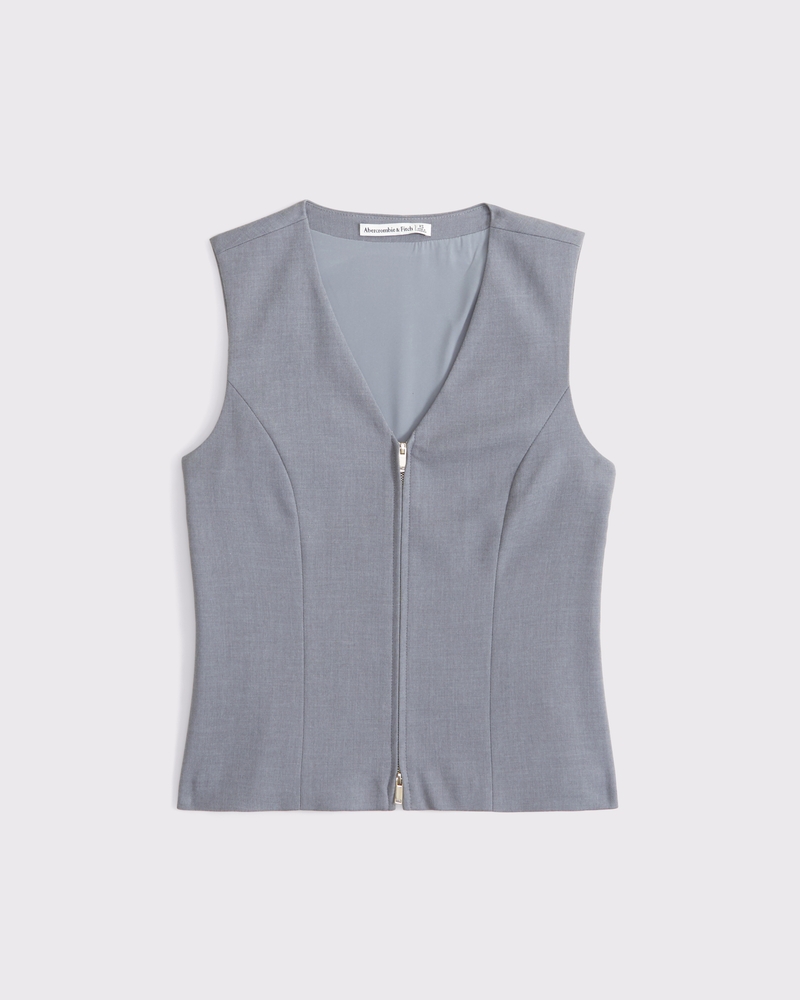 Women's Tailored Zip Vest | Women's Tops | Abercrombie.com Women's Tailored Zip Vest | Women's Tops | Abercrombie.com