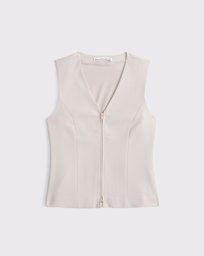 Women's Tailored Zip Vest | Women's Matching Sets