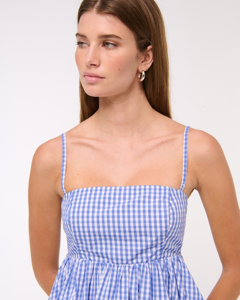 Strapless Bubble Hem Top
