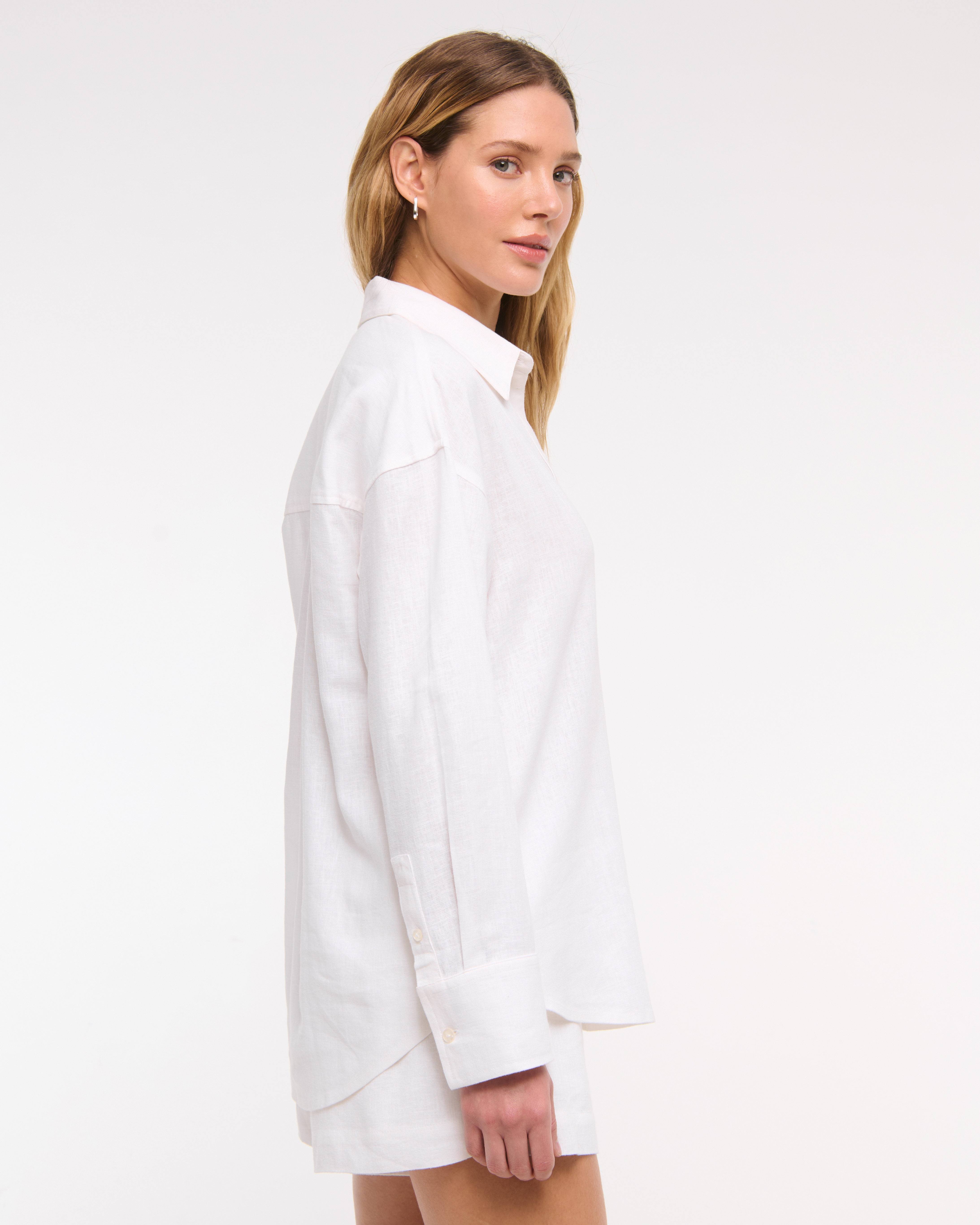 売れ筋商品|||アンナ フィールド シャツ レディース トップス LINEN MIX BUTTON DOWN BLOUSE - Button-down blouse - white Linen Shirt, White Linen Blouse, Women's Shirt, Summer Shirt